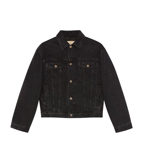 black gucci denim jacket|gucci denim jacket outlet.